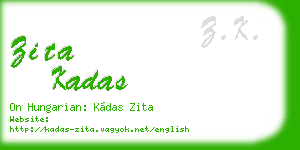 zita kadas business card